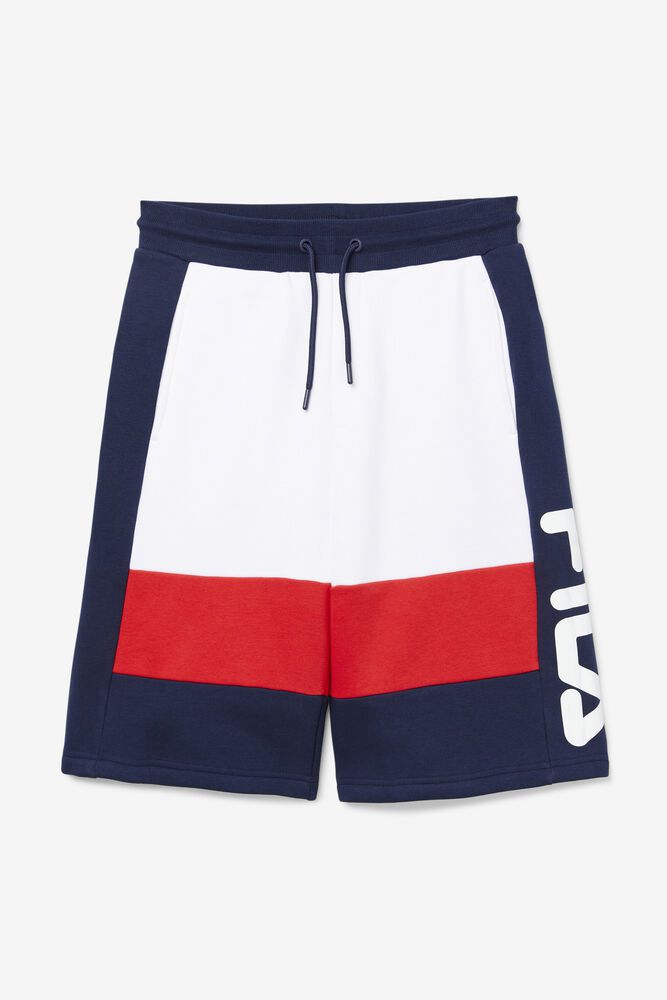 Fila Shorts Mens Navy/White/Red Ansel - Ireland 80461-JTQE